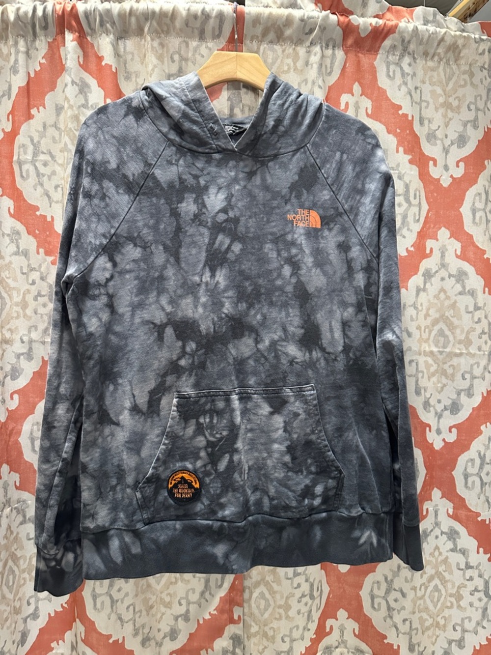 The North Face “ I scaled the mountain for Jerry” Gray Tie-Dye  Hoodie